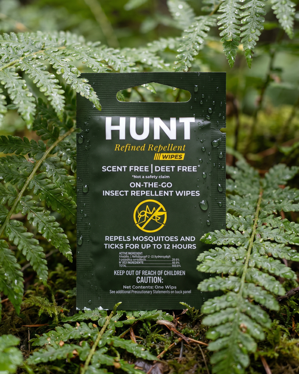 HUNT Refined Repellent Wipes- 5-Pack