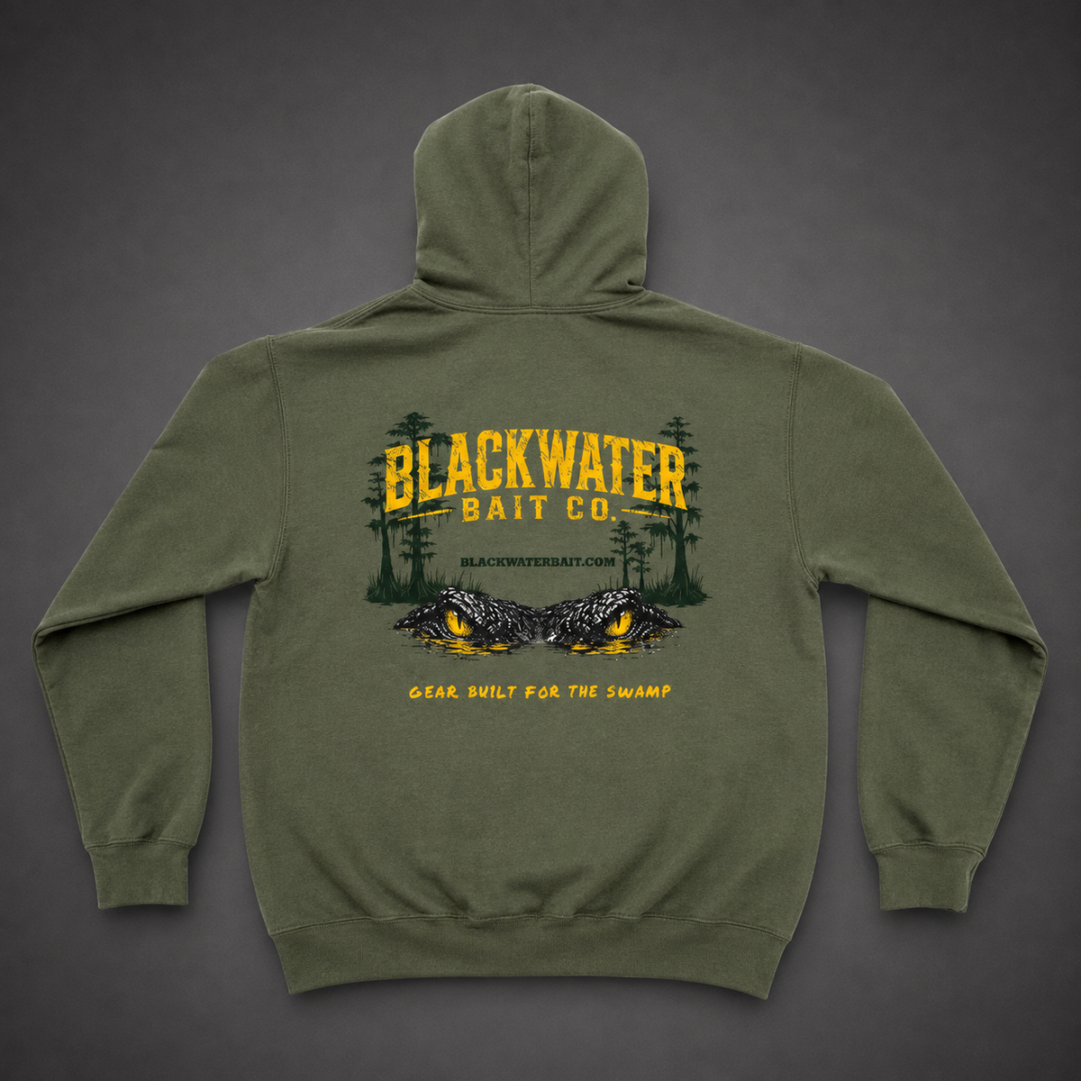 Blackwater Bait Co. Heavy Blend Hoodie- Military Green