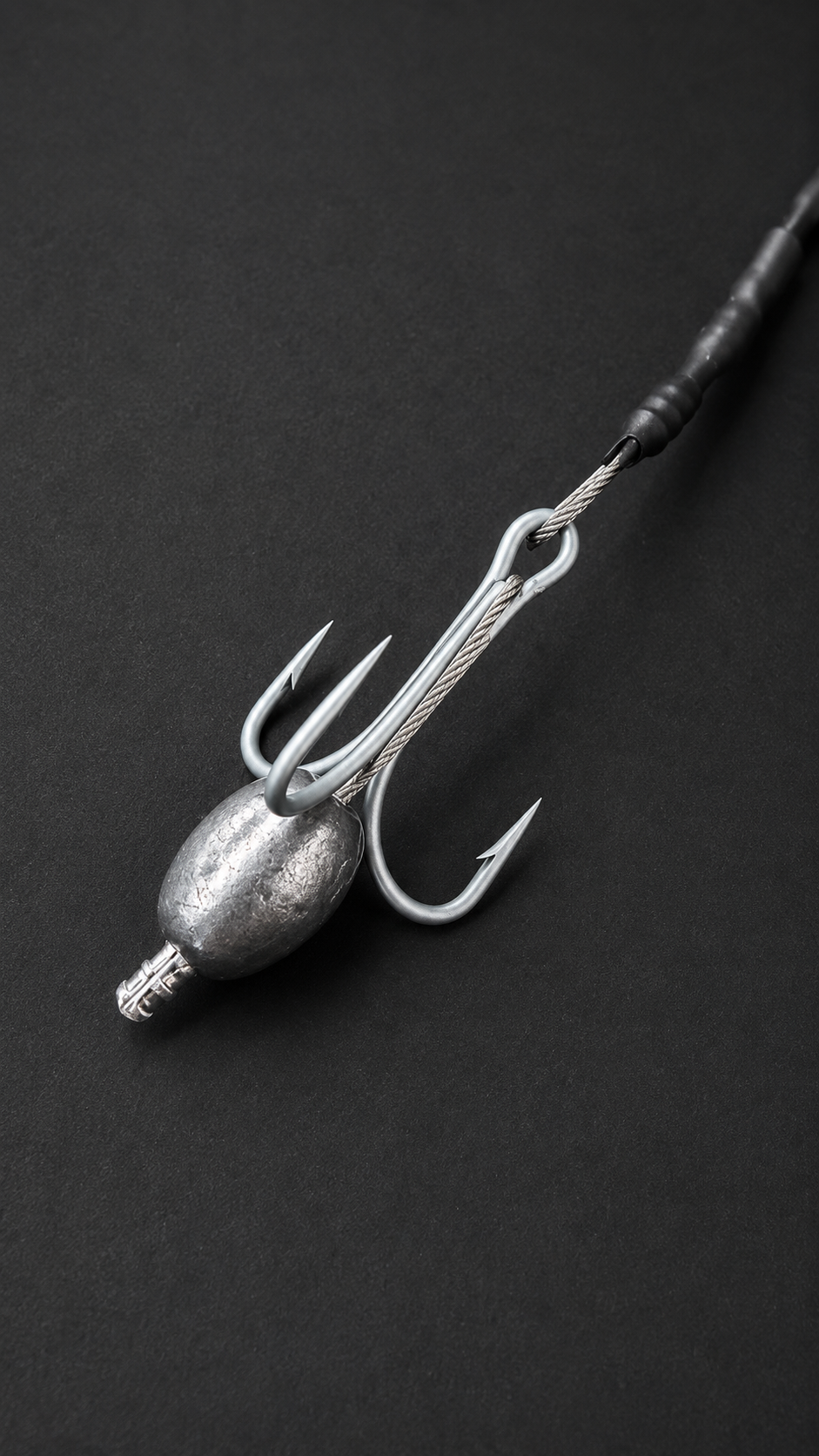 5/0 4x Strong Weighted Treble Hook Rigging