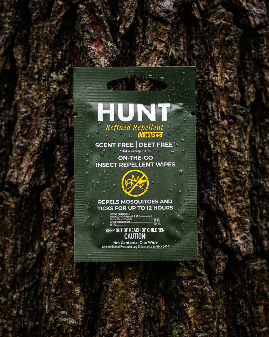 HUNT Refined Repellent Wipes- 5-Pack