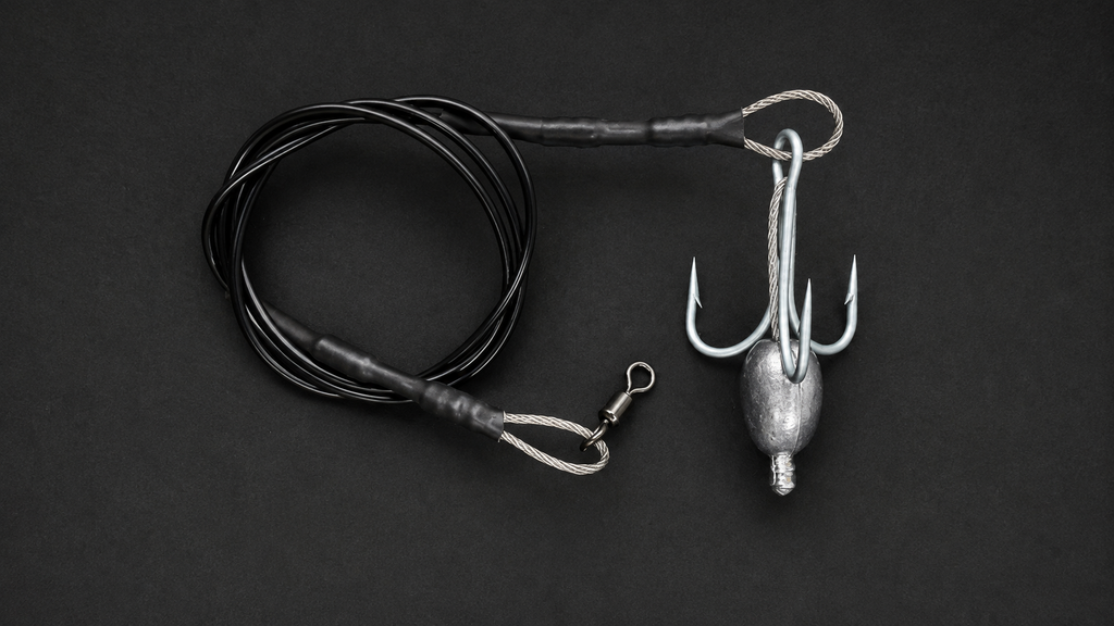 5/0 4x Strong Weighted Treble Hook Rigging
